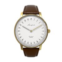 Reloj Akerfalk Hombre in Acero chapado en oro amarillo AK.001.GO.WH.BRLE.001
